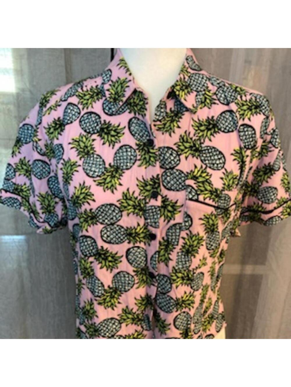 Forever 21 pineapple blouse